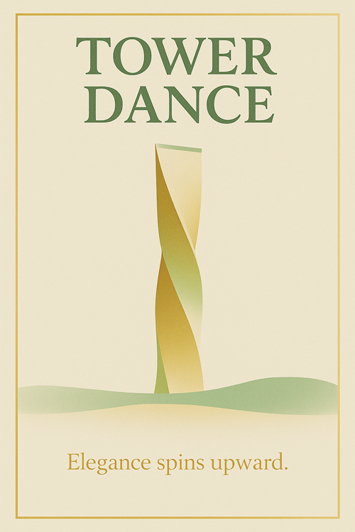 tower dance elegance spins upward  