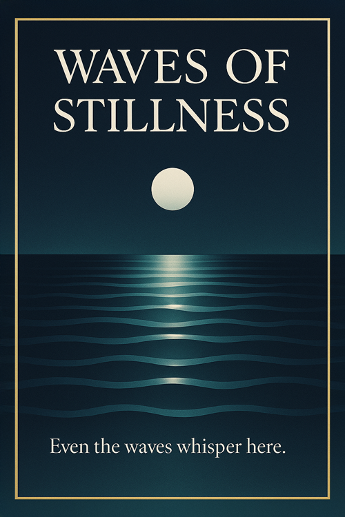 waves of stillness even the waves whisper here  