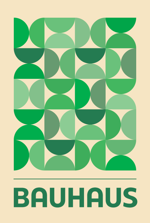 zeleni šablon bauhaus  