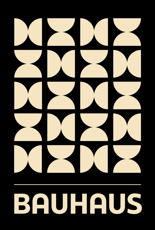 invertovani crni šablon bauhaus  