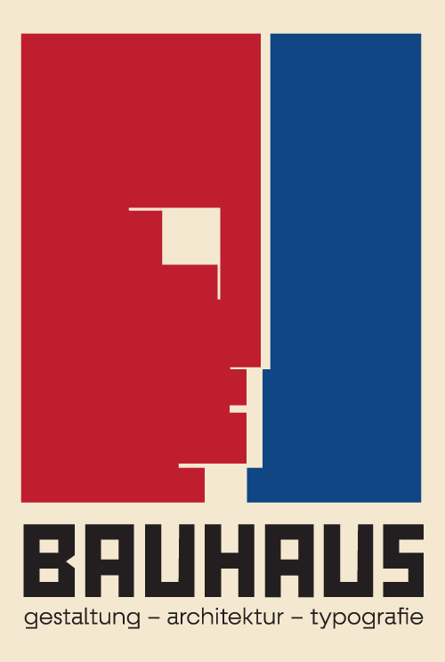 bauhaus 1919 1933 plavo crveno  