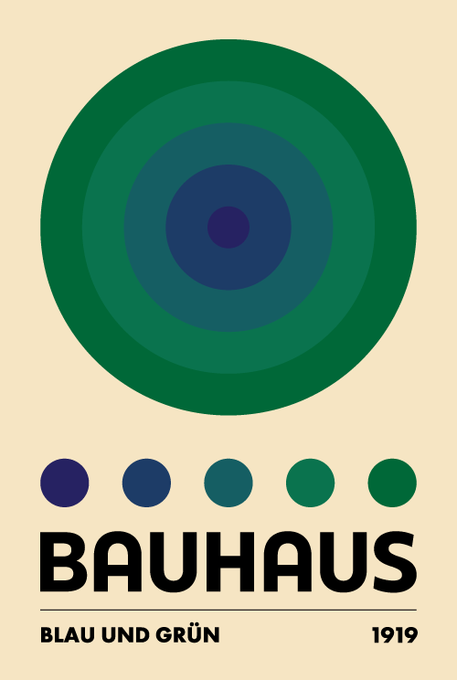 serija 5 farbstudie blau und grün (studija boje, plava i zelena)  