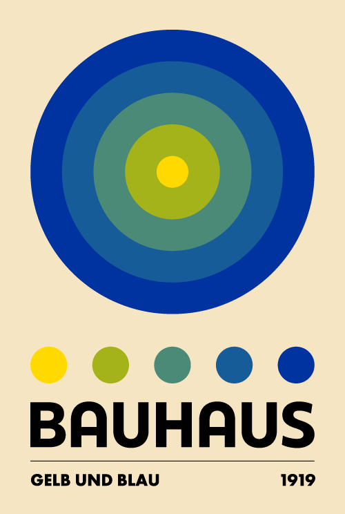 serija 5 farbstudie gelb und blau (studija boje, žuta i plava)  