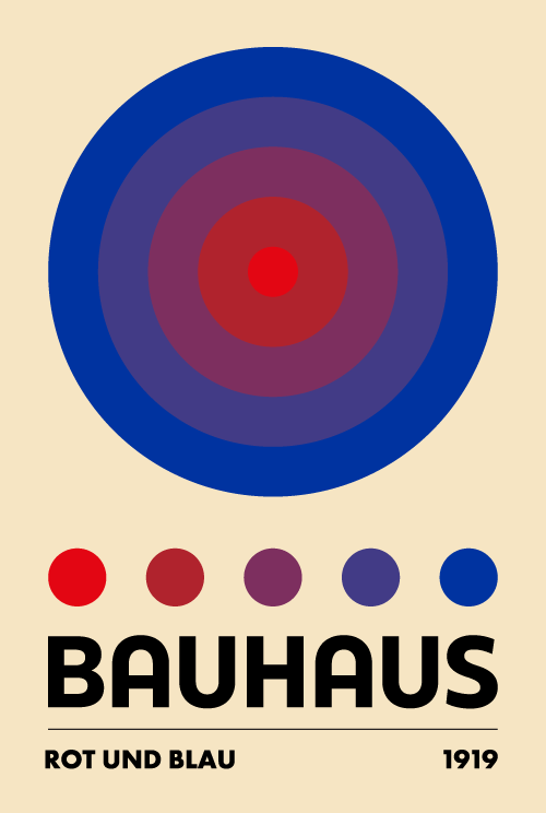 serija 5 farbstudie rot und blau (studija boje, crvena i plava)  