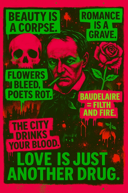 baudelaire (bodler) zeleno crveno  