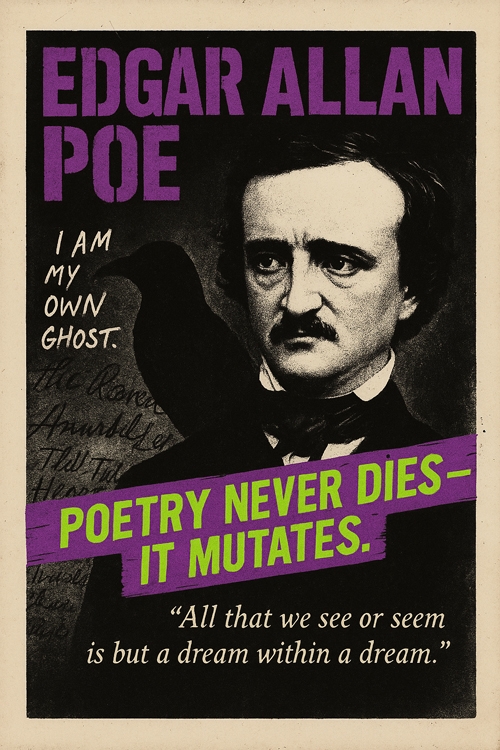 edgar allan poe poetry never dies serija shadow and memory  