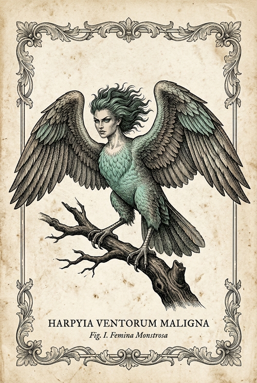 harpija harpyia ventorum maligna  