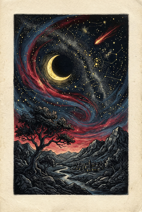 noćno nebo mlečni put  