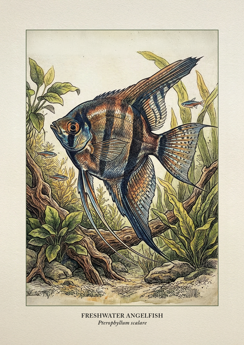 skalar (freshwater angelfish pterophyllum scalare)  