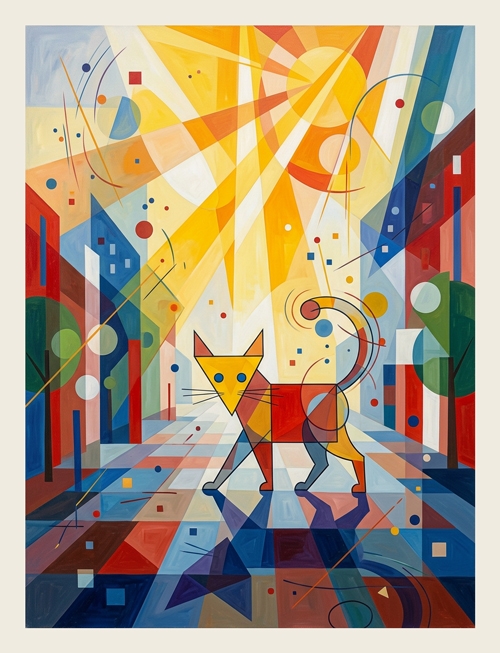 kompozicija sa mačkom  