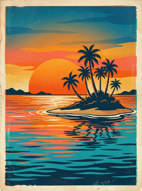 tropical sunset  