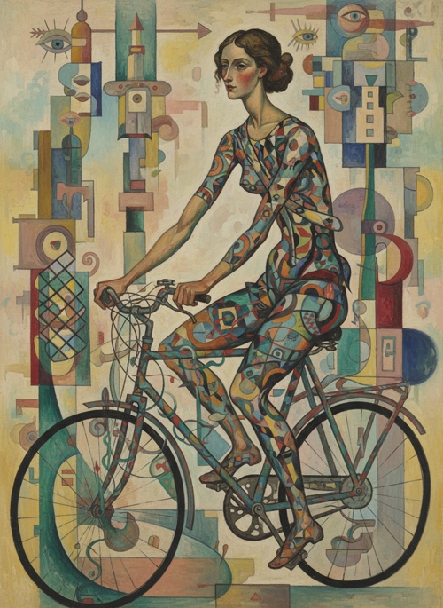 biciklom u boje kandinskog  