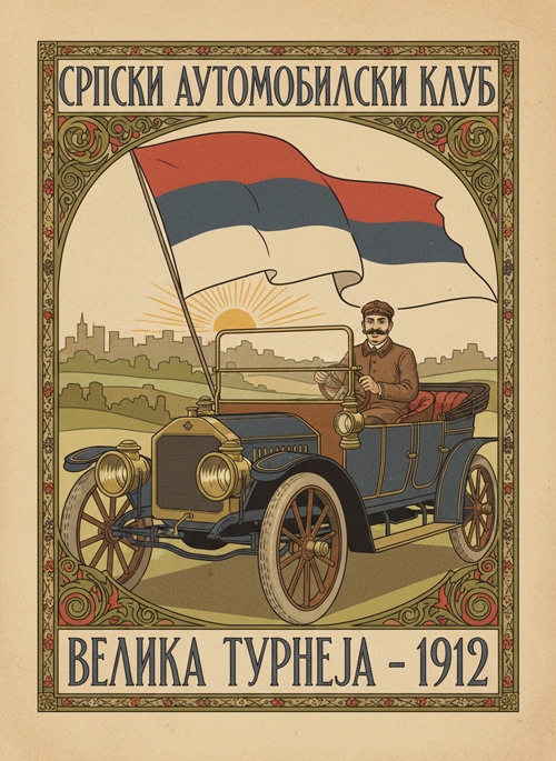 srpski automobilski klub velika turneja 1912  