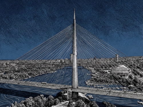 beograd most na adi (vodoravno)  