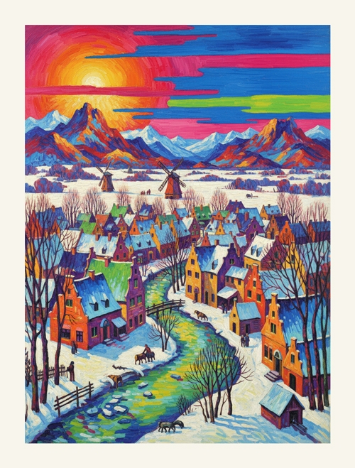 zaleđeno jutro u predgrađu  