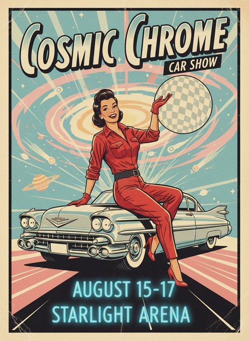 cosmic chrome car show  