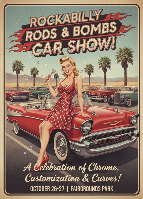 rockabilly rods amp bombs car show  