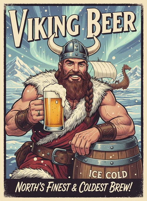 viking beer ice cold  