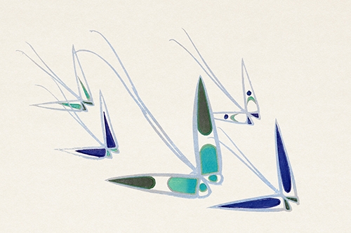 leptir serija hiljadu leptira (1904) kamisaka sekka 