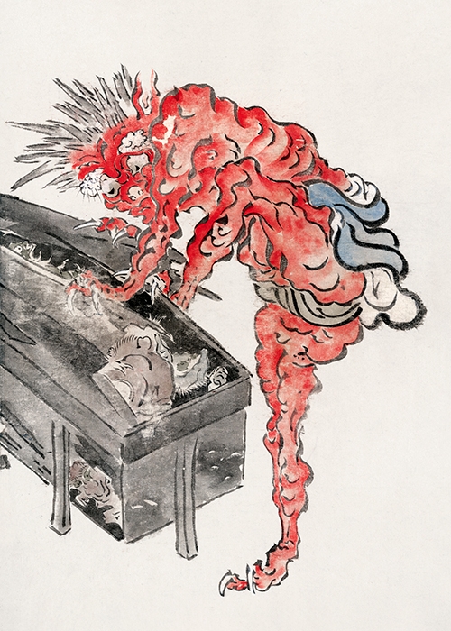 demon, verovatno ibaraki, otvara kutiju (1800)  