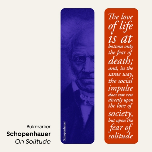 arthur schopenhauer bukmarker on solitude  