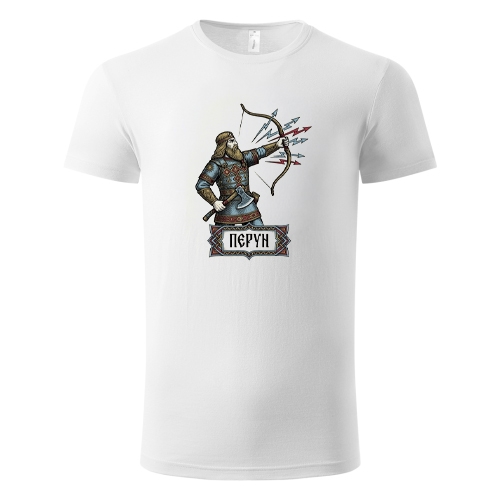 perun majica slovenska mitologija (bela)  