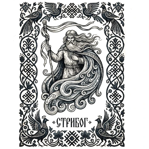 stribog majica slovenska mitologija (bela)  