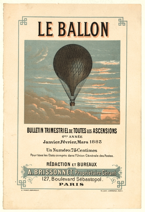 le ballon balon tromesečni bilten o svim usponima, 6 godina, januar, februar, mart 1883  